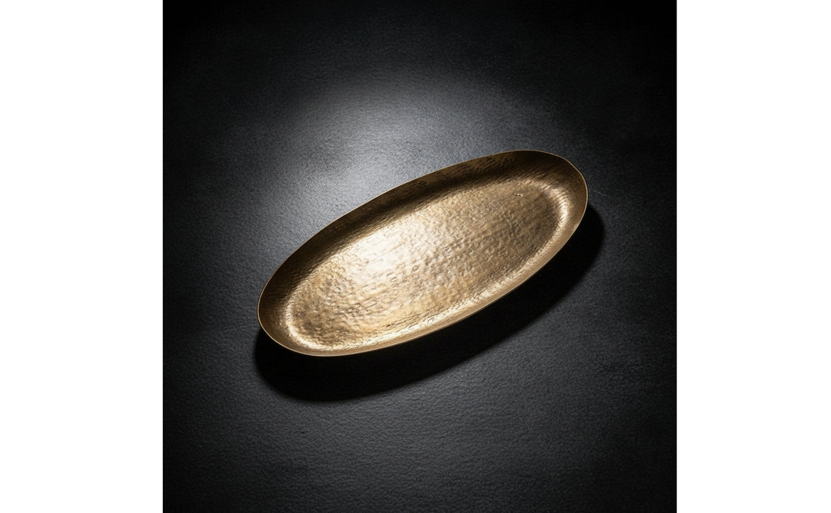 Hammered Tray Handcrafted Aluminum Tray Elegant for Coffee Table