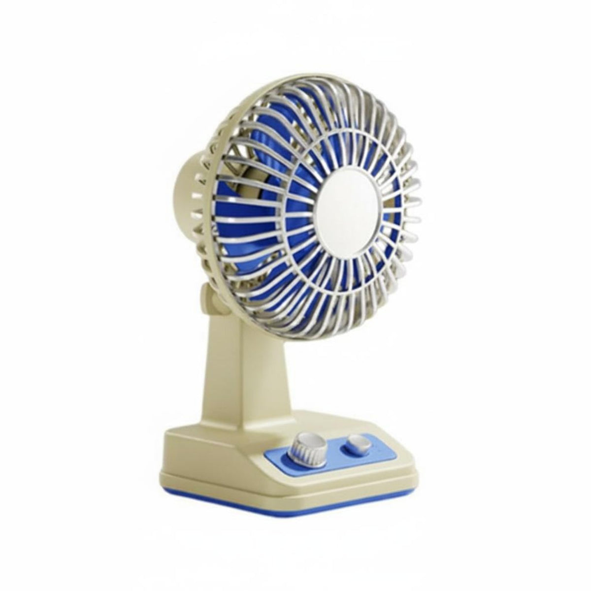 Long Battery Life Mini Desktop Fan Quiet Operation Retro Desk Fan Brushless Engine Home Appliance for Office, Bedroom