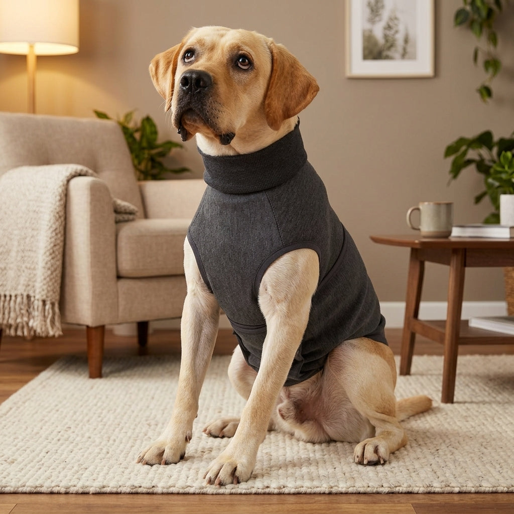 Dog Comfort Vest for Calming Relief, Polyester Jacket Vest in a Casual Style for Autumn Wear, Pet Calming for Visits and Separation