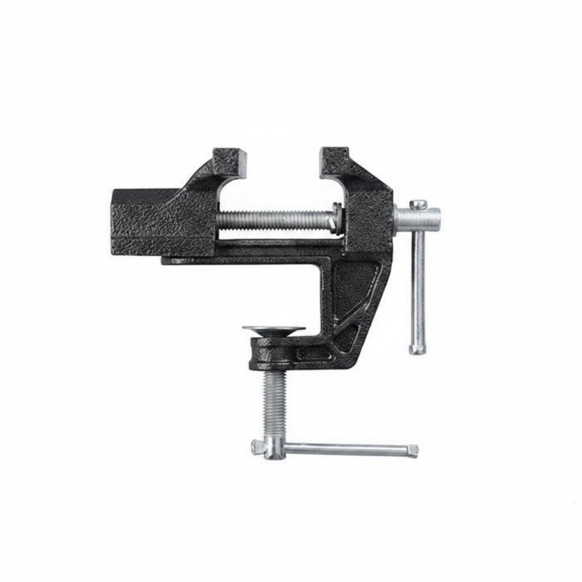 Compact Small Steel Vise Heavy Duty Mini Bench Vise 360° Rotating for Workshop