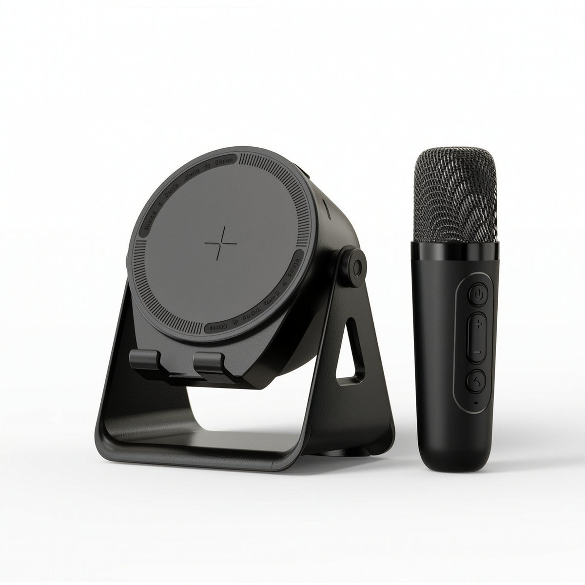 Wireless Bluetooth Speaker with Handheld Audio Input Multi-Function Speaker with Phone Stand Compact Karaoke Machine Hands-Unrestricted for Streamers