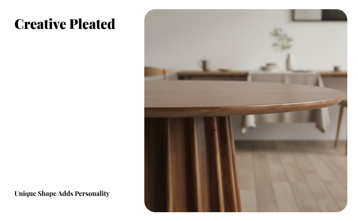 Sturdy Construction Solid Wood Round Table Spacious Tabletop Nordic Design Coffee Table Stable Structure Strong Load-Bearing for Design Enthusiasts, Interior Designers, Apartment Dwellers, Restaurant, Homestay, Kitchen