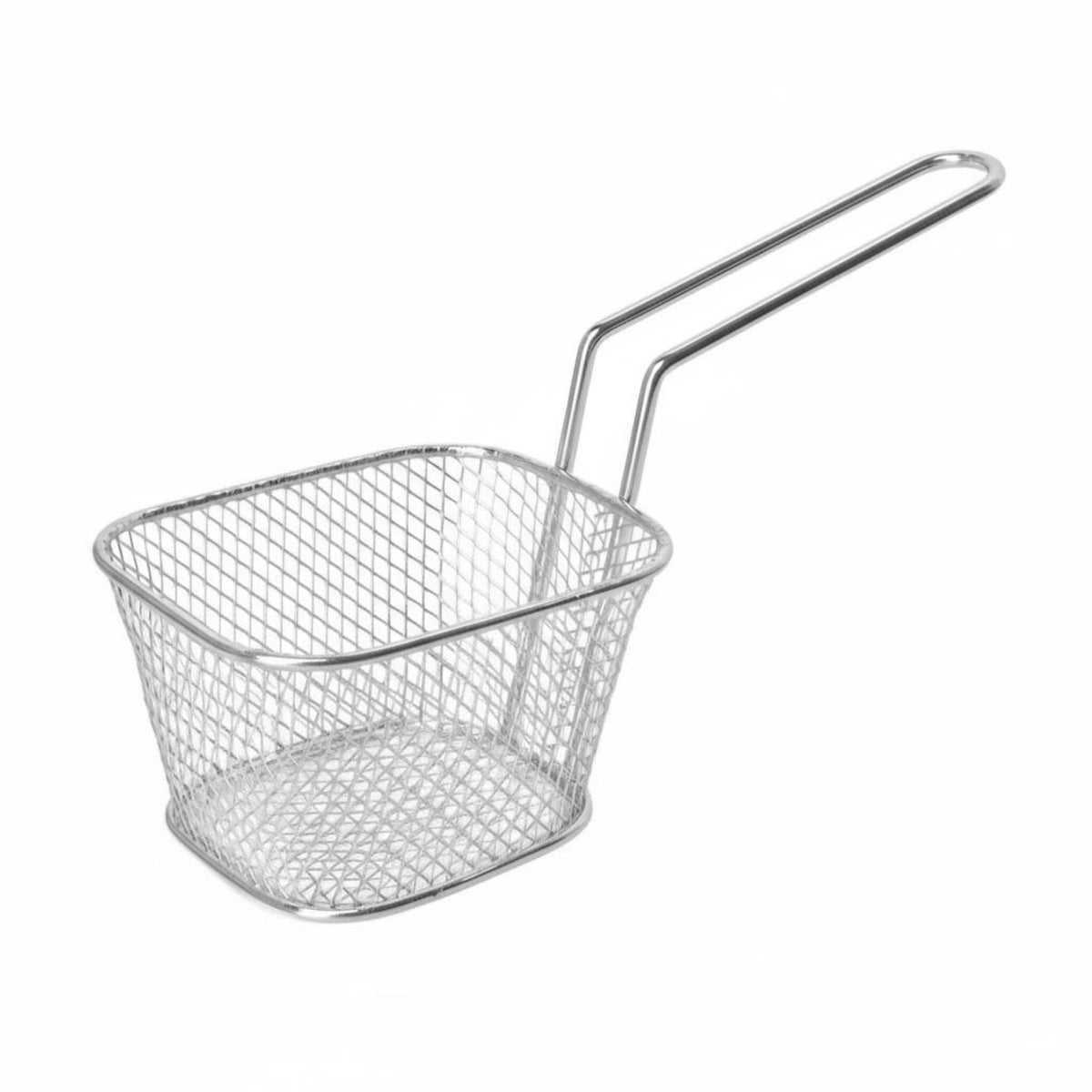 Stainless Steel Chip Basket Long Handle Wire Mesh Food Holder Kitchen Utensil for Home Cooks, Restaurant
