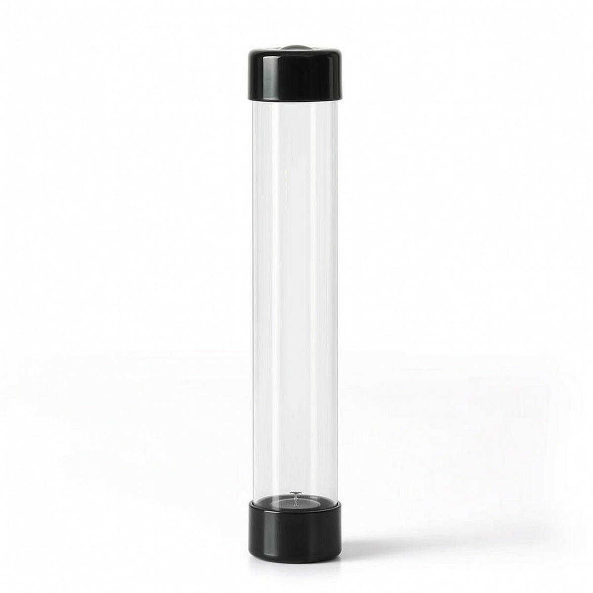 100 Pieces Cylindrical Storage Tube with End Caps Reusable Clear Plastic Tube with End Caps Packaging Long-Lasting Sturdy