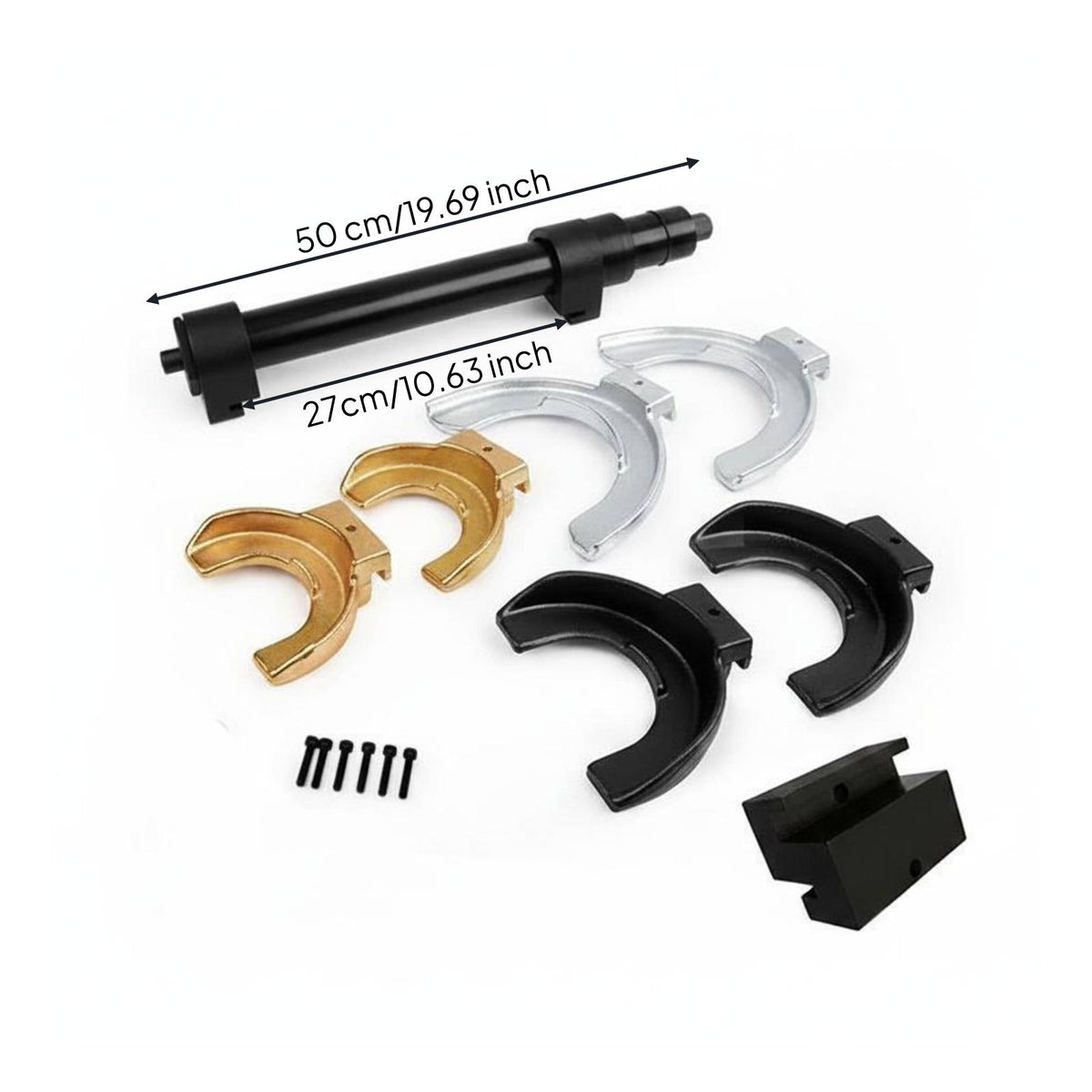 Universal Strut Spring Compressor Time Saving Universal Strut Coil Compressor Set Steel Construction for Mechanics, Auto Repair Shop
