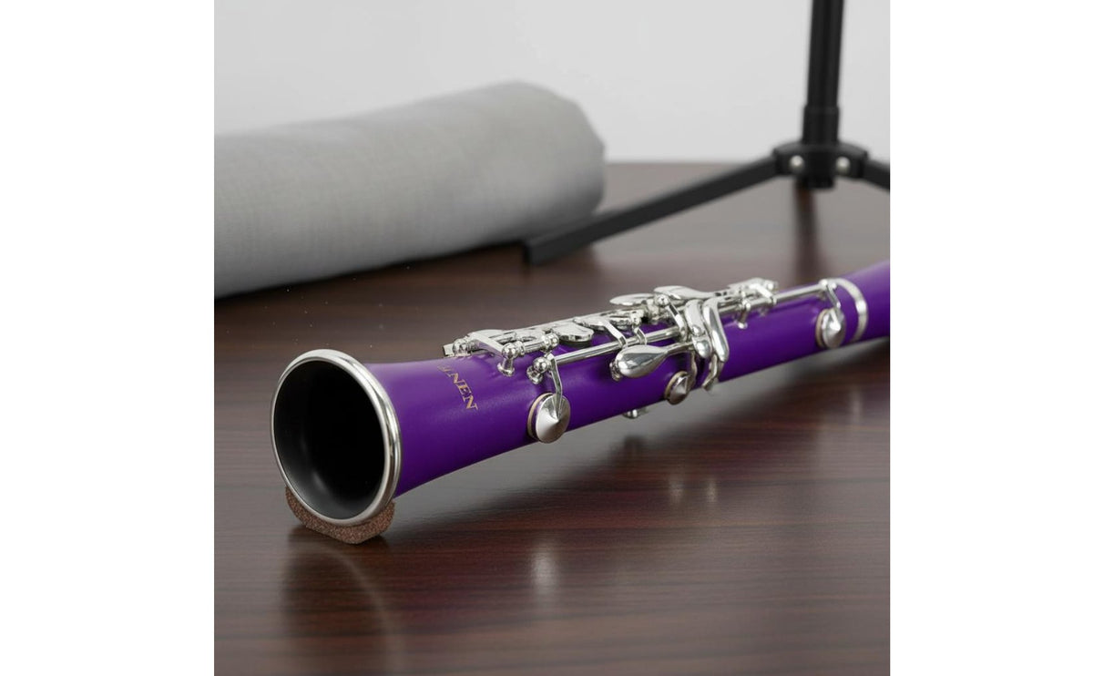 Nickel-Plated Keys Bb Clarinet Easy to Play ABS Clarinet Portable Carrying Case Wide Range of Tones for Beginners, Kids, Adults