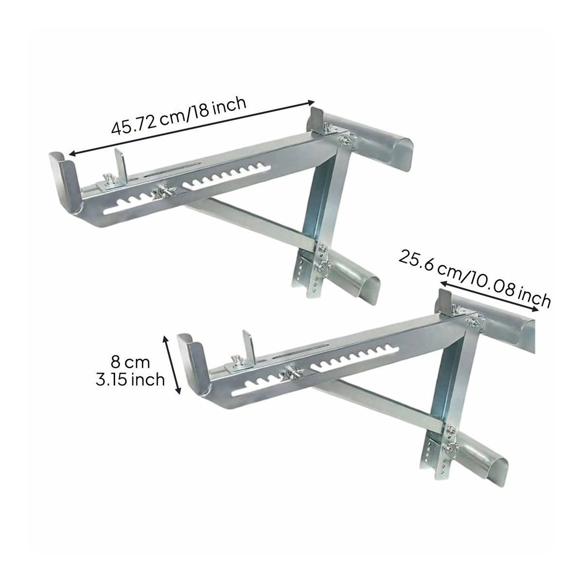 2 Pieces Ladder Jack Heavy Duty Ladder Scaffold Support Enhanced Stability Scaffolding Walkway Bracket for Homeowners, Roofing