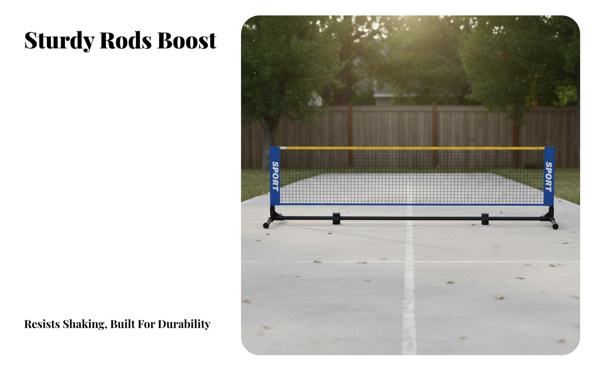 Easy Setup Portable Pickleball Net Sturdy Frame Mobile Pickleball Net with Stand Long-Lasting Outdoor Sports Equipment Includes Carrying Bag for Families, Kids, Beginners, Backyard, Driveway
