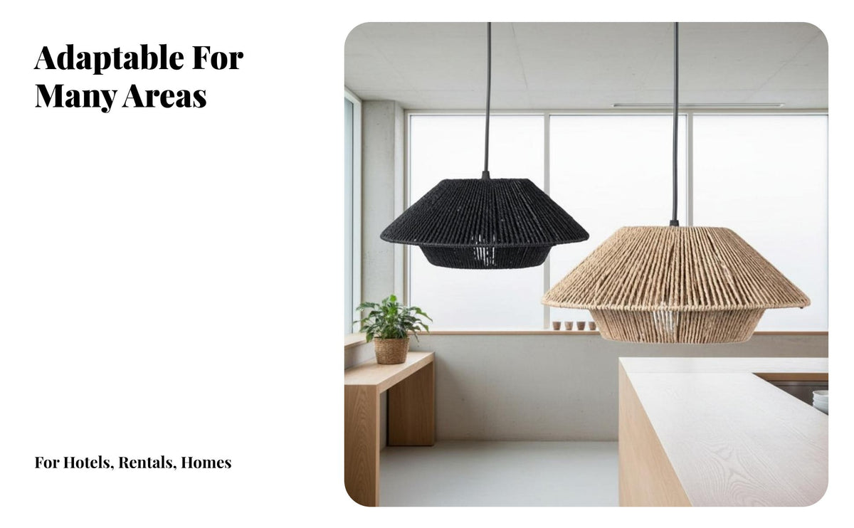 Woven Paper Rope Lampshade Handmade Woven Paper Rope Lamp Shade Rattan Design Hanging Shade Warm Ambiance Boho Basket Lamp Cover