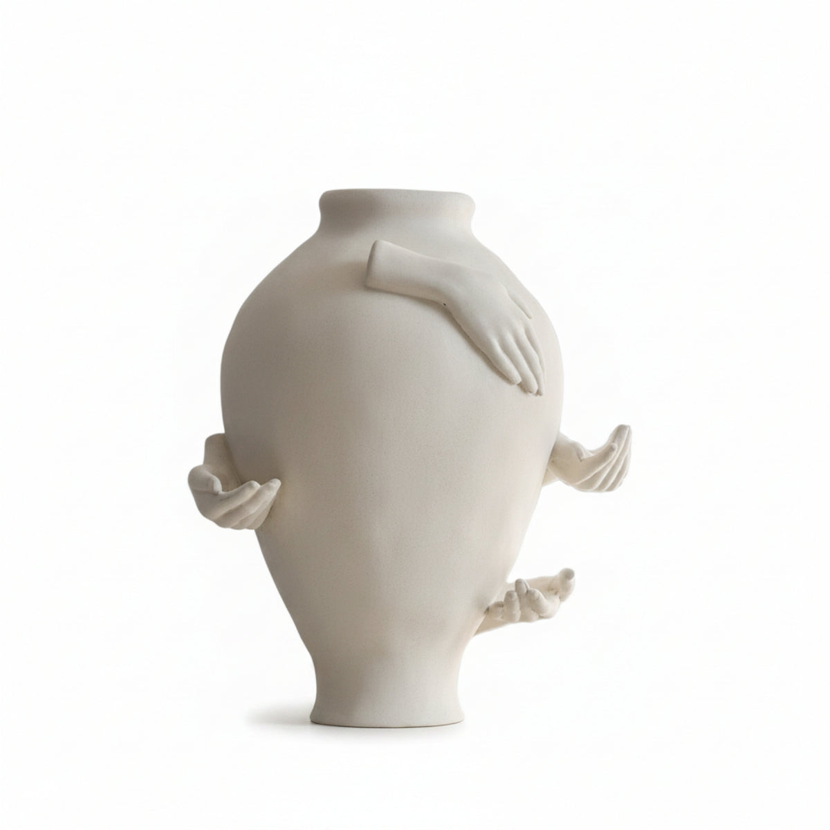 Hand Sculpture Vase Sculptural Vase with Hands Modern Decor for Art Collectors