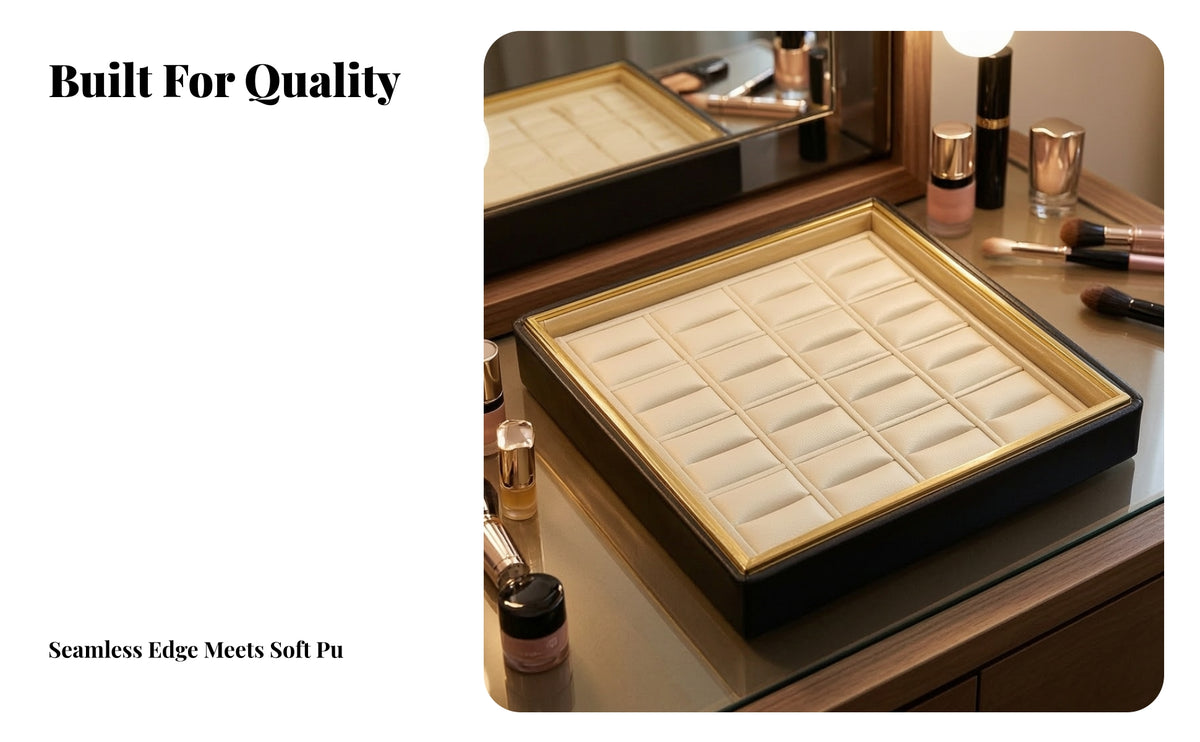 Jewelry Display Case with Hinged Lid