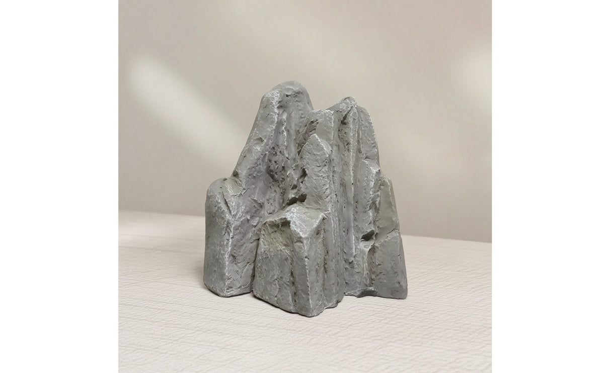 Decorative Rock Sculpture Irregular Faux Mineral Faceted Tabletop Decoration for Tea Room