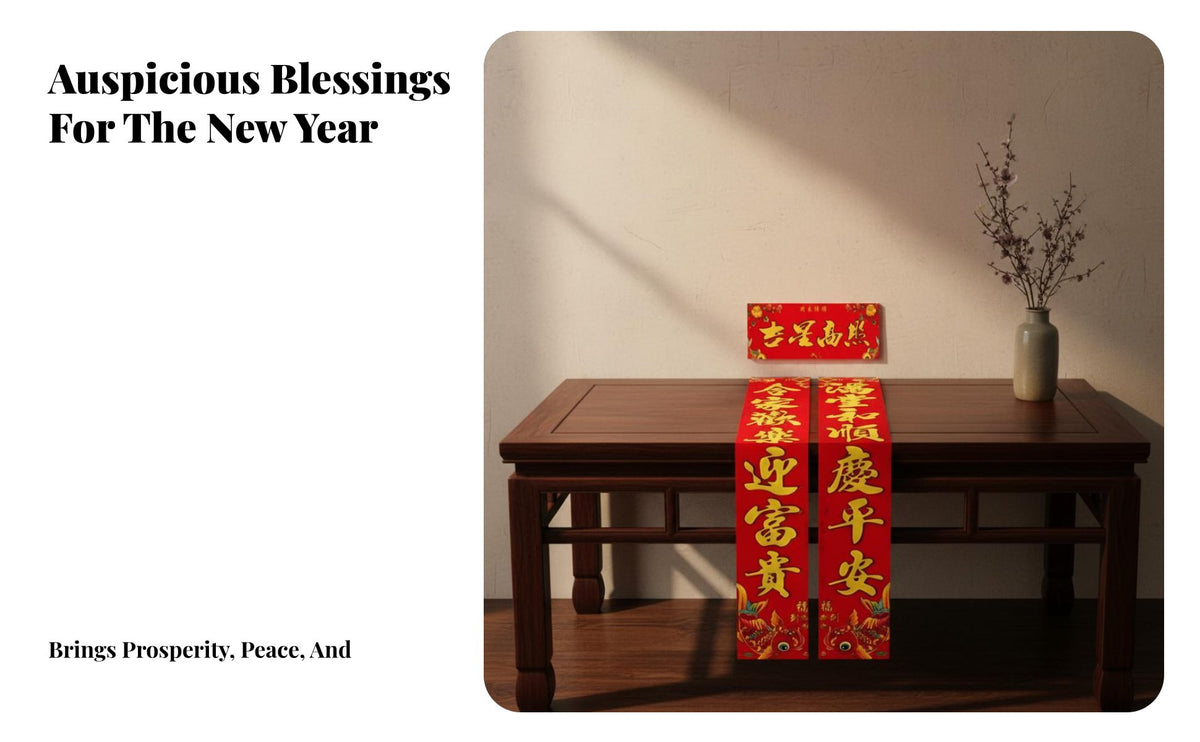 2026 Holiday Couplets, Red Calligraphy, Boxed Eleven-Character Chunlian, Multi-Size