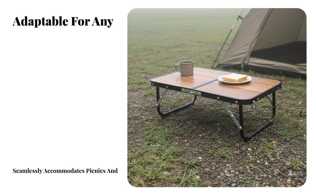 Foldable Design Mini Folding Low Desk Compact Size Miniature Folding Table Easy Setup Portable Furniture Ultralight for Picnickers, Backpackers, Camping, Picnics, Picnic, Hiking