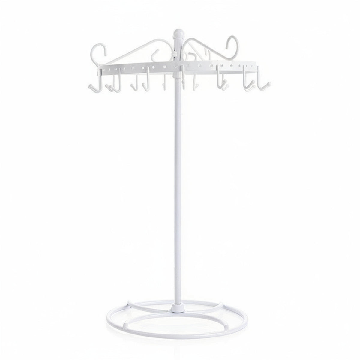 Rotating Necklace Holder Curved Hooks Rotating Jewelry Stand Metal Necklace Holder