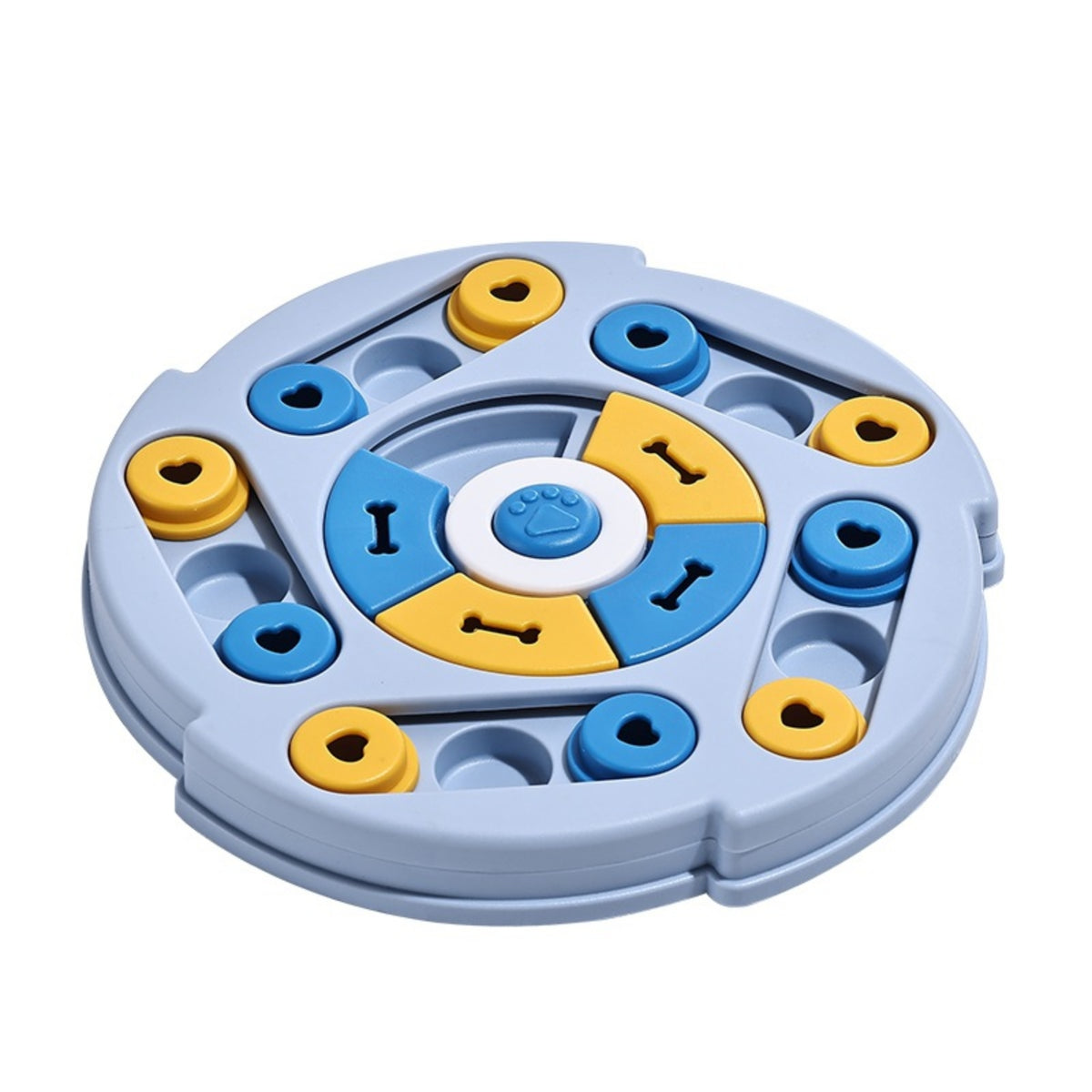 Mentally Stimulating Dog Puzzle Toy with Sliding Segments Mental Stimulation Interactive Dog Toy with Treat Compartments Boredom Relief Puzzle Feeder Enrichment for Bored Dogs, Young Dogs, Mealtime, Indoor Play, Crate Training