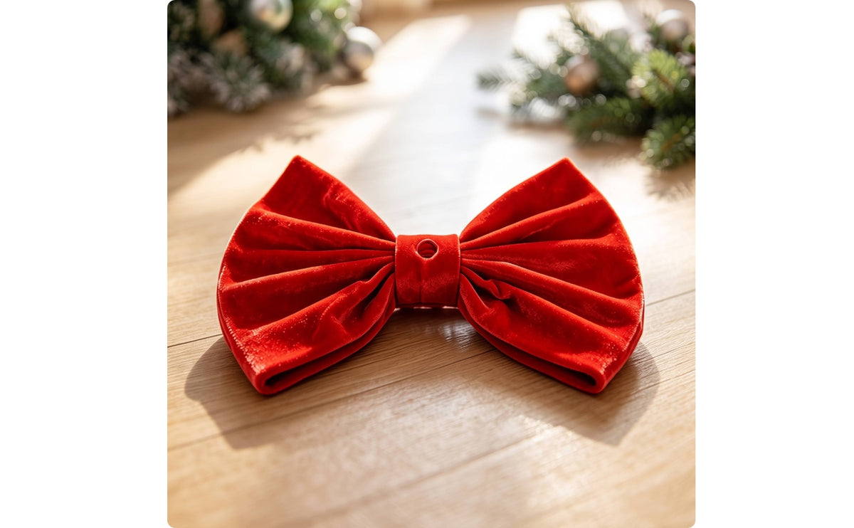 Christmas Tree Skirt with Bow Velvet Tree Skirt with Bow Pleated for Living Room, Holiday Photo, Storefront