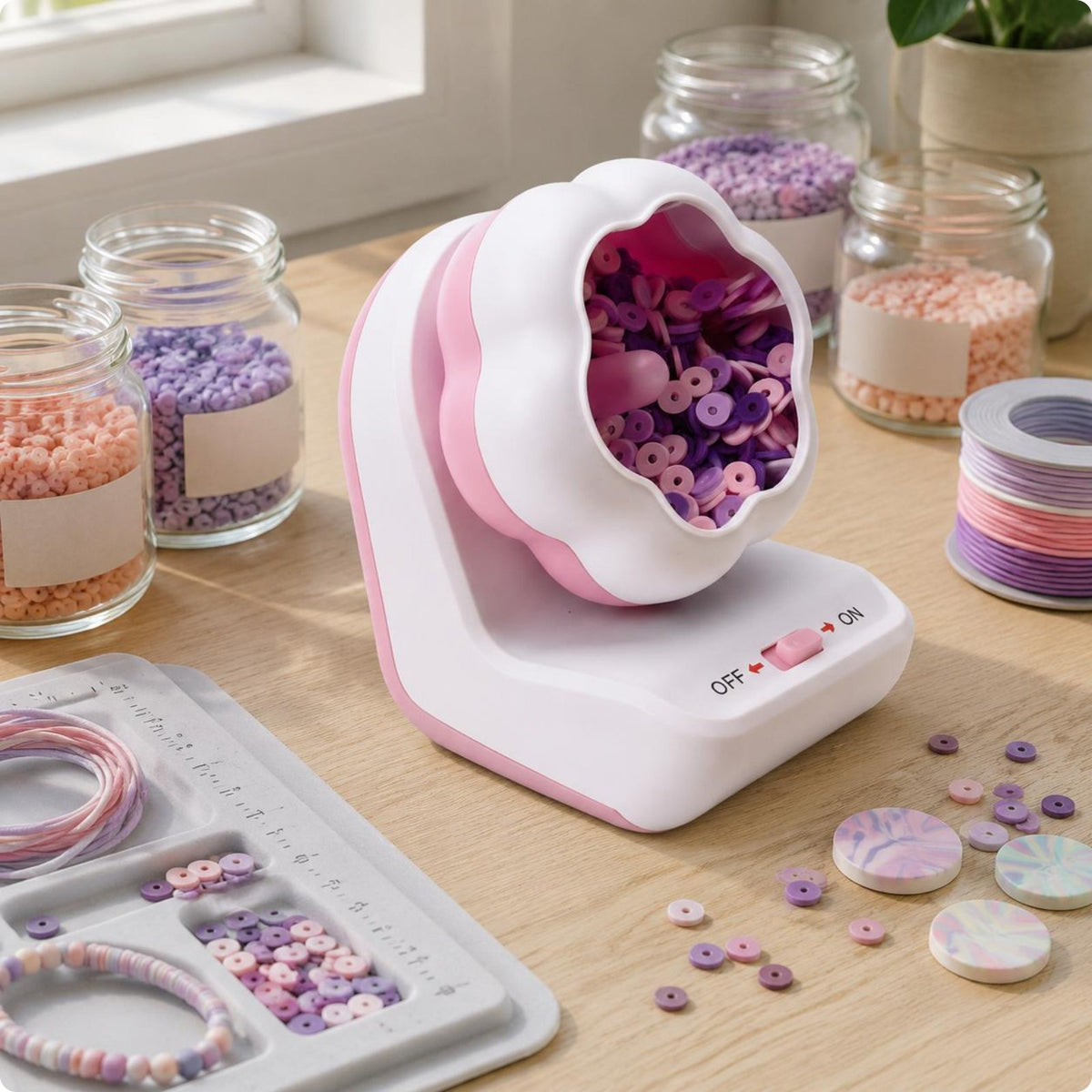 Electric Bead Threading Machine Time-Saving Jewelry Making Tool Easy to Use