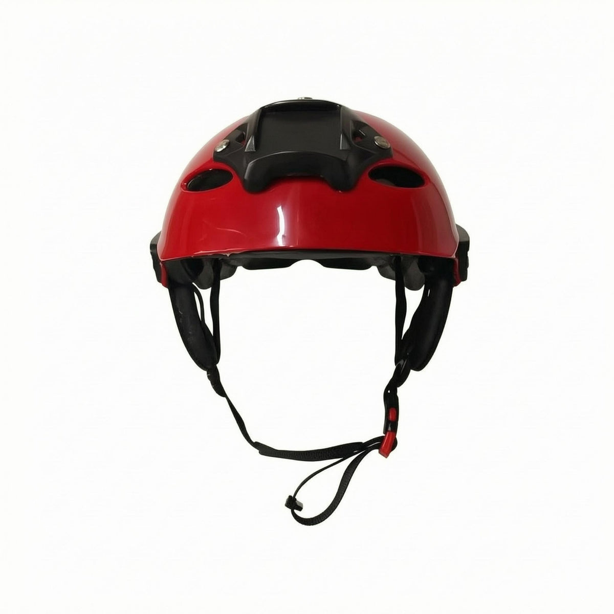 Vented Response Helmet Glossy Helmet with Chin Strap Impact Resistant Gear