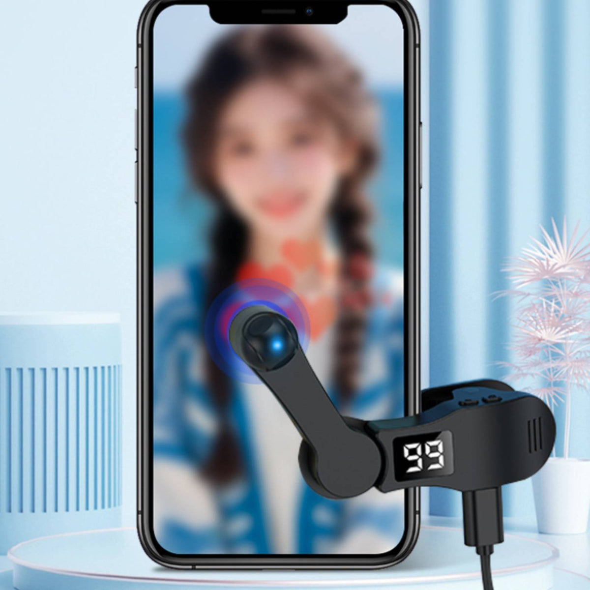 Phone Automated Touch Tool Hands Automatic Screen Presser 180° Rotatable Head Automatic Screen Tapper for Live Streamers, Gaming Hobbyists, Gaming
