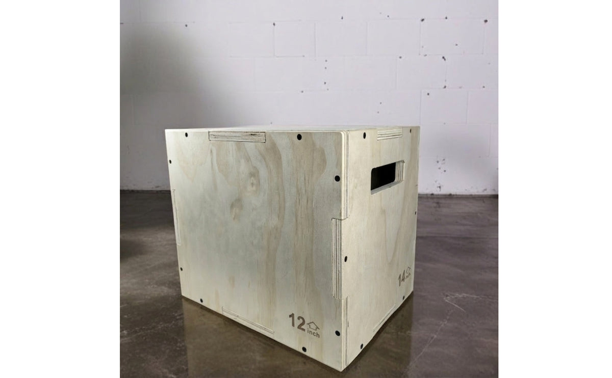 Wooden Bounding Box Plyometric Box with Handhold Sturdy Fitness Equipment for Athletes