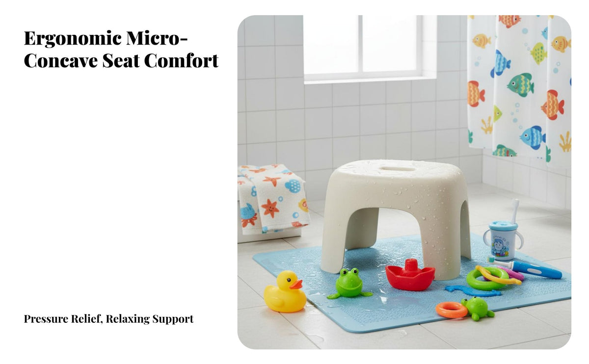 Long-Lasting Small Plastic Stool Heavy Duty Plastic Kids Stool Easy to Clean Footstool Lightweight for Toddlers, Adults, Living Room, Bedroom, Playroom, Kitchen
