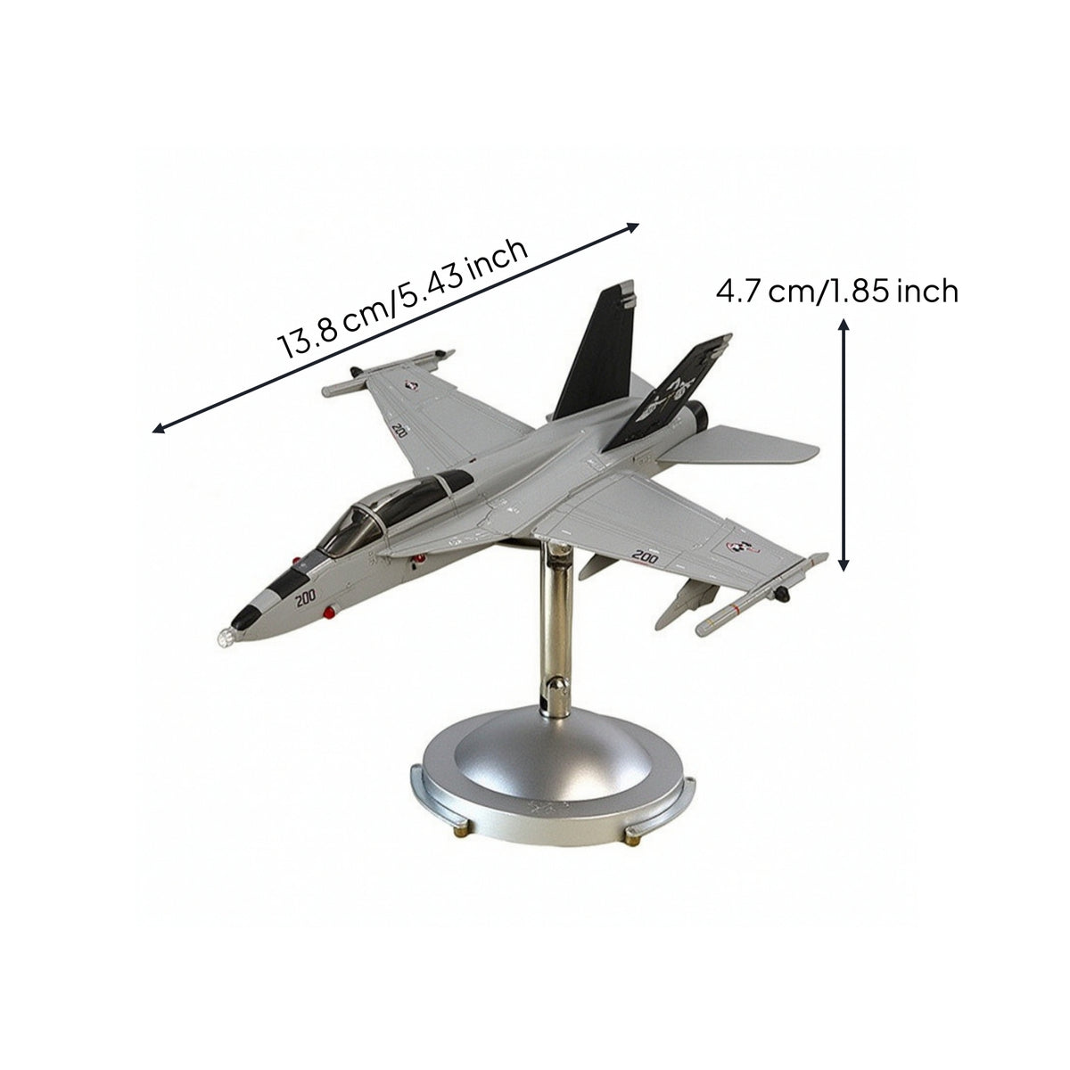 Collectible F/A-18 Model Aircraft Detailed Aircraft Model Static Realistic for Desk, Shelf