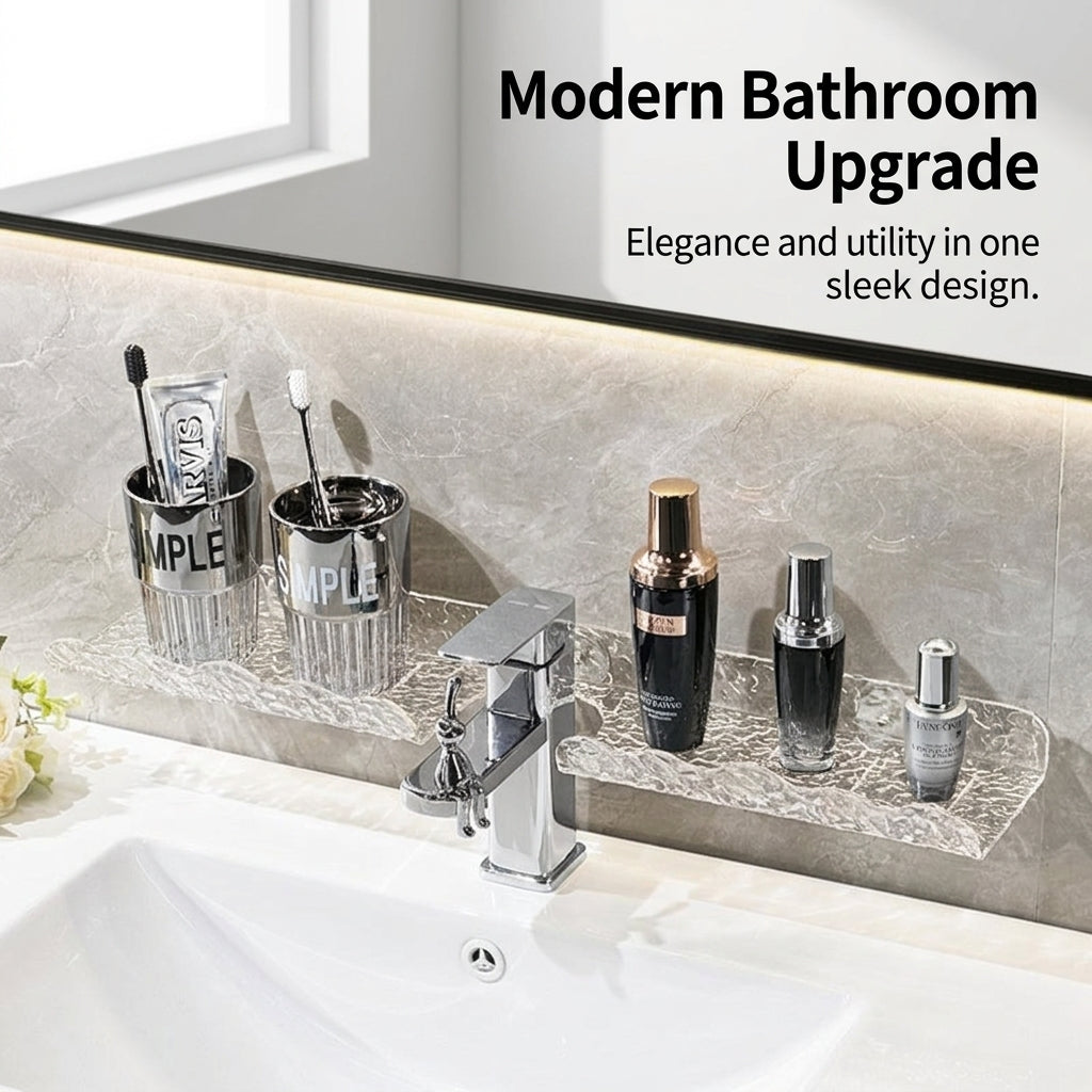 Bathroom Organizers and Storage Faucet Shelf Sink Organizer, Waterproof Transparent Acrylic, Area Washroom Organization
