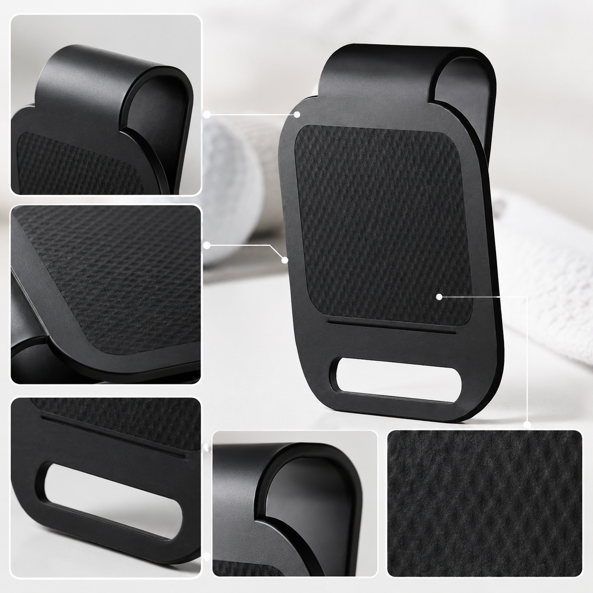 Golf Bag Metal Clip with Magnetic Rangefinder Towel Holder, Golf Bag Accessories