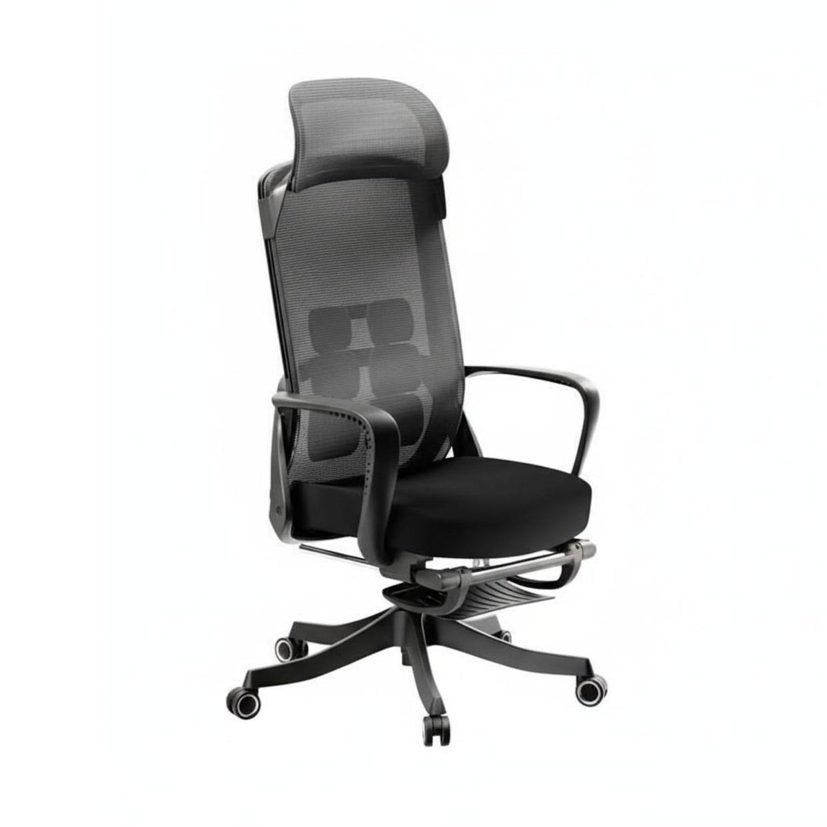 Ergonomic Design Reclining Desk Chair with Footrest 360-Degree pivot Reclining Chair with Footrest Breathable Mesh spine Computer Seat Adjustable Support for Remote Workers, Students, video game enthusiasts, brief rest, Study Room, Studying, Bedroom