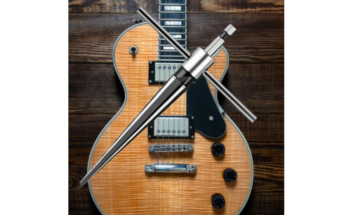 Long-Lasting Steel T Handle Tapered Reamer Clean Material Removal Tapered Reamer Versatile Manual Hole Enlarger Hardened Cutting Edges for Luthiers, Guitarists, Instrument Maintenance, Workshop