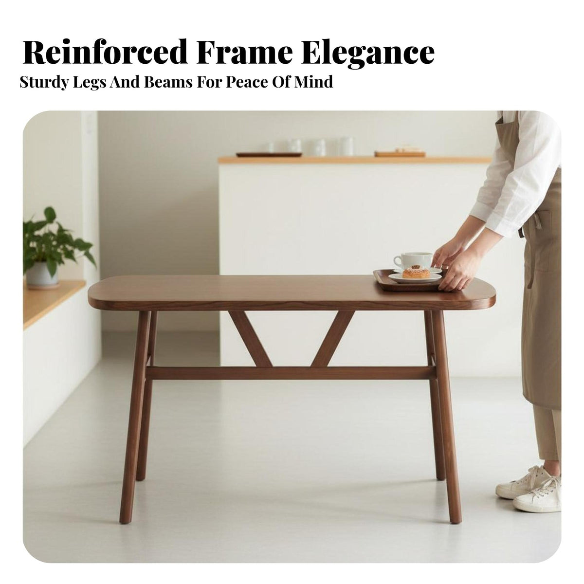 Nordic aesthetic Rectangular Canteen Table Minimalist Design Household Furniture Space-Saving Commercial Grade for Homeowners, Apartment Dwellers, Restaurant Owners, Snack Bar, Dining Room, Cafeteria, breakfast corner