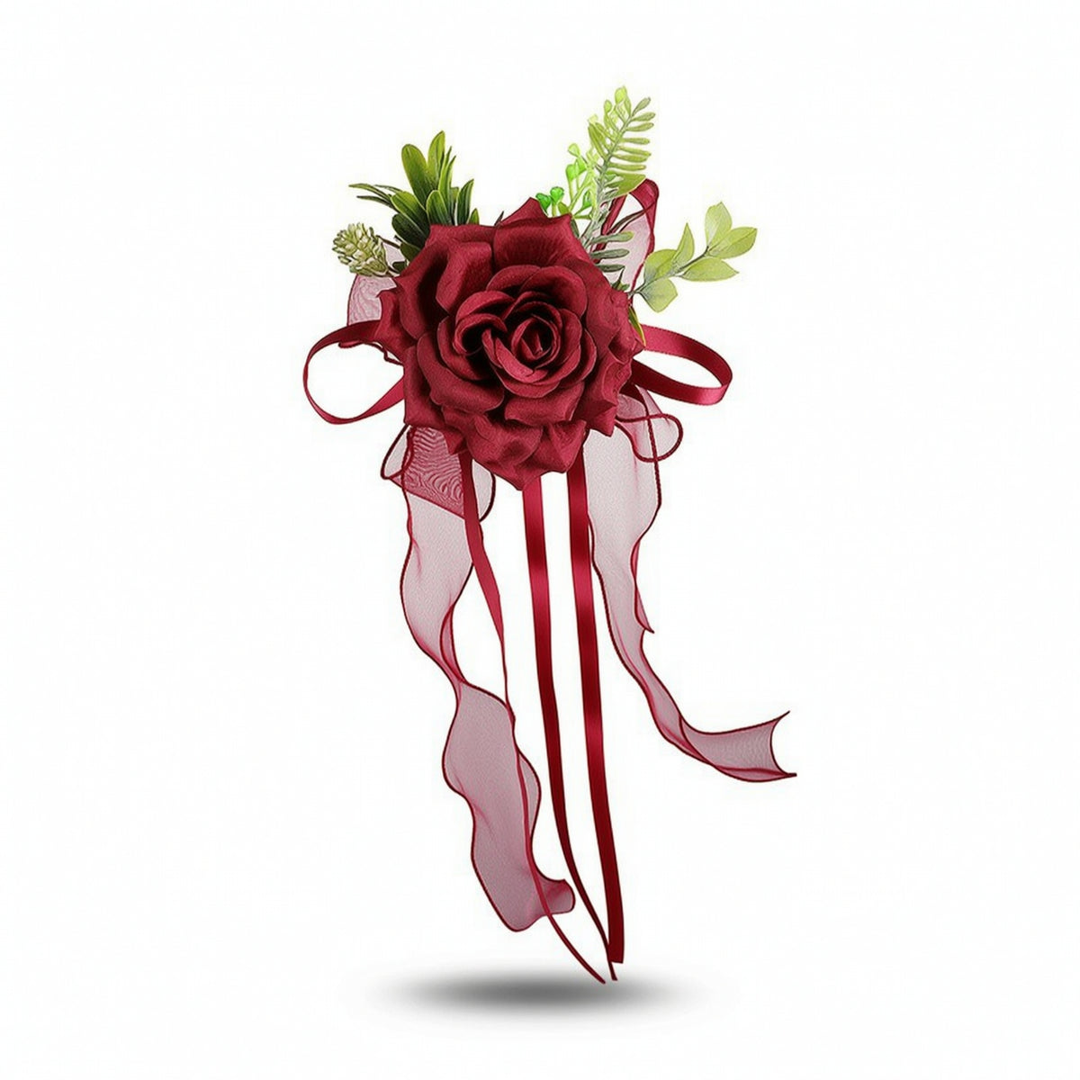 Decor Elegant Artificial Rose Decoration with Suction Cup for Grooms
