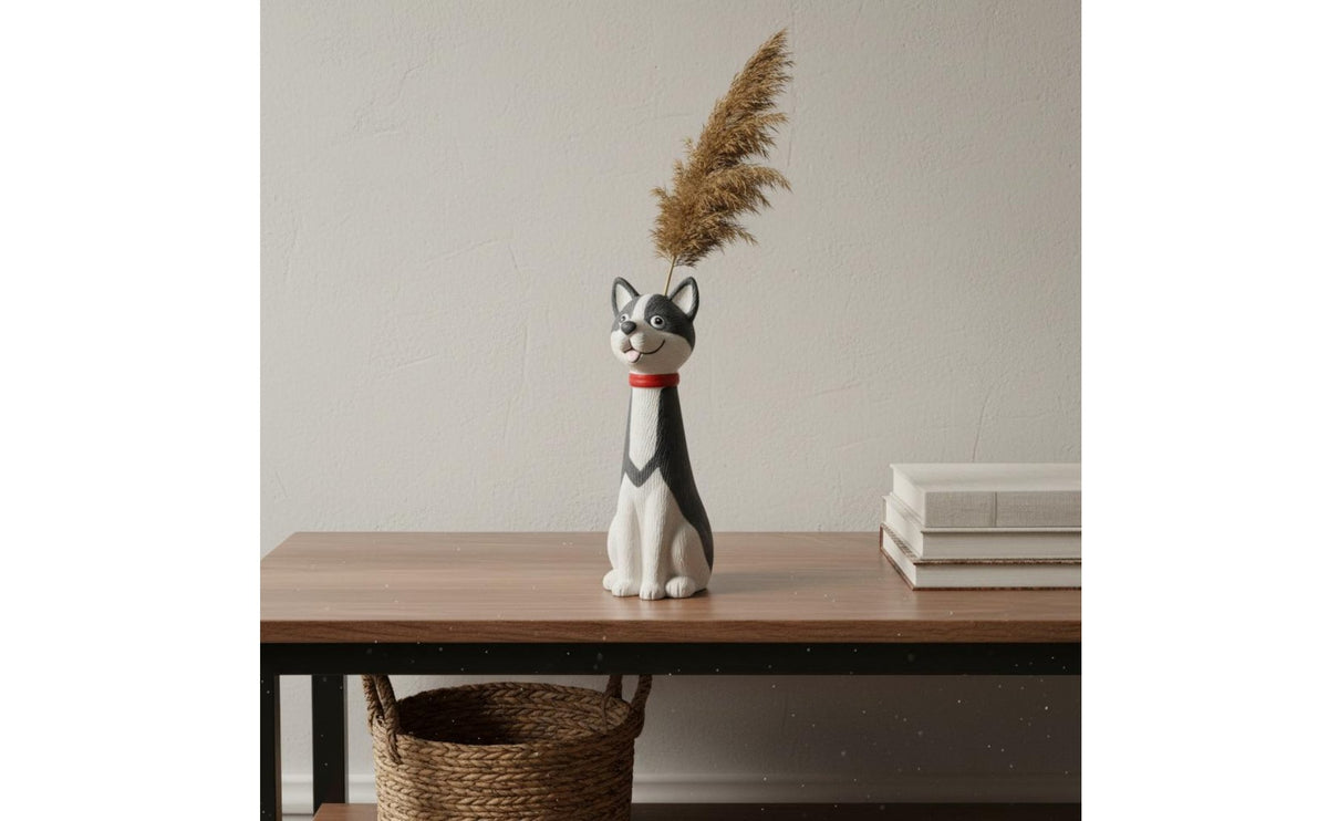 Dog-Shaped Vase Creative Design Dog Vase Desktop Decoration for Desk