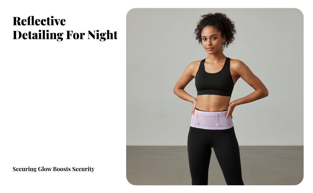 Low-Profile Running Waist Bag | Wide Stretch Construction, Secure Close-to-Body Carry, Mesh Waist Bag with Zippered Pockets, for long-distance Training