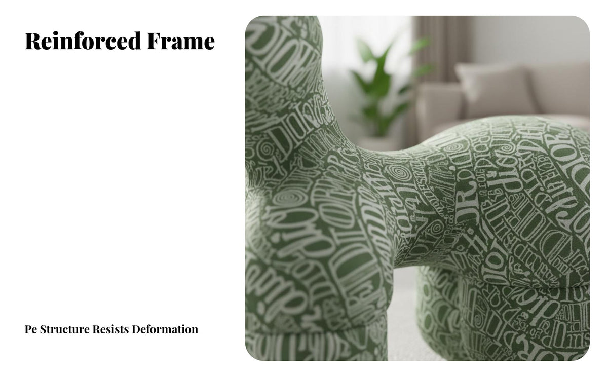 Soft Hint Horse Shaped Stool Sturdy Frame Kids Sit-on Stool Multi-Functional Soft Creature Ottoman Minimalist Design for Children, Parents, Adults, Playroom, Living Room, Bedroom