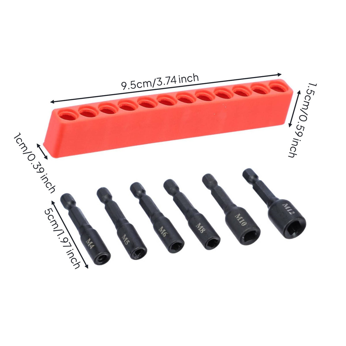 6 Pieces 1/4 hexagonal Shank Shank Socket Alloy Steel Machine Holder Heavy Duty Tool Accessory for Machinists
