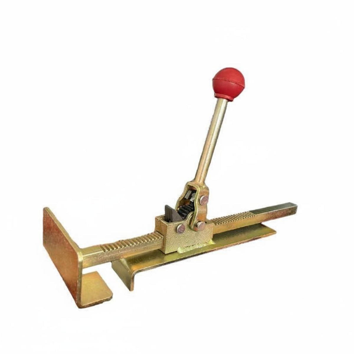 Flat Base Plate Flooring Installation Clamp Tool Red Grip Ratcheting Floor Clamp High Clamping Force