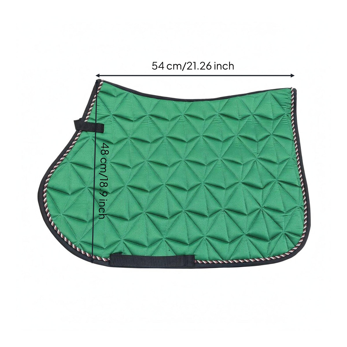 Padded Quilted Saddle Pad Textured Contoured Saddle Pad Bound Border Riding Gear Extra Cushioning