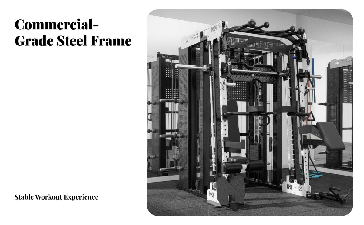 Functional Linear Machine Commercial Grade Cable Pulley Workout Station Linear Machine Combo Heavy-Duty Steel Frame All in Single Home Fitness System