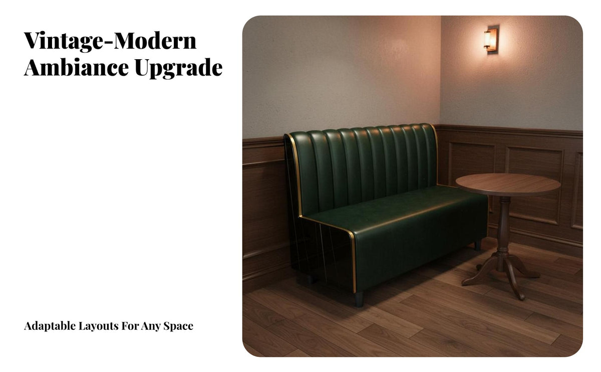Premium Upholstery Retro Cafe Booth Set Flexible Combination Retro Cafe Sofa Booth Versatile Design Industrial Design Bar Furniture for Hospitality Business Owners, Interior Designers, Cafes, Taverns, Milk Tea Shops, Restaurants