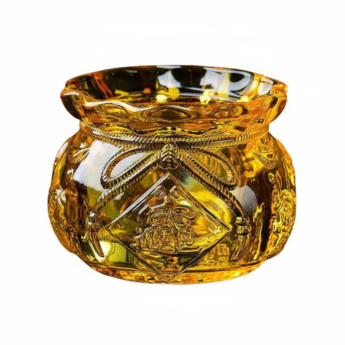 Yuan Bao Wealth Decoration Auspicious Design Crystal Wealth Bag for Office, Shop