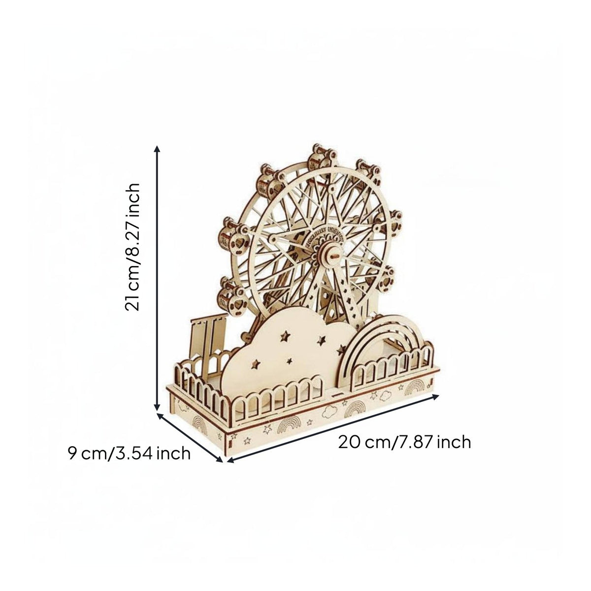 Creative Gift DIY Assembly Building Toy Educational Laser Cut Wood Model Kit No Glue Required for Hobbyists, Desk Decoration, Home Decor