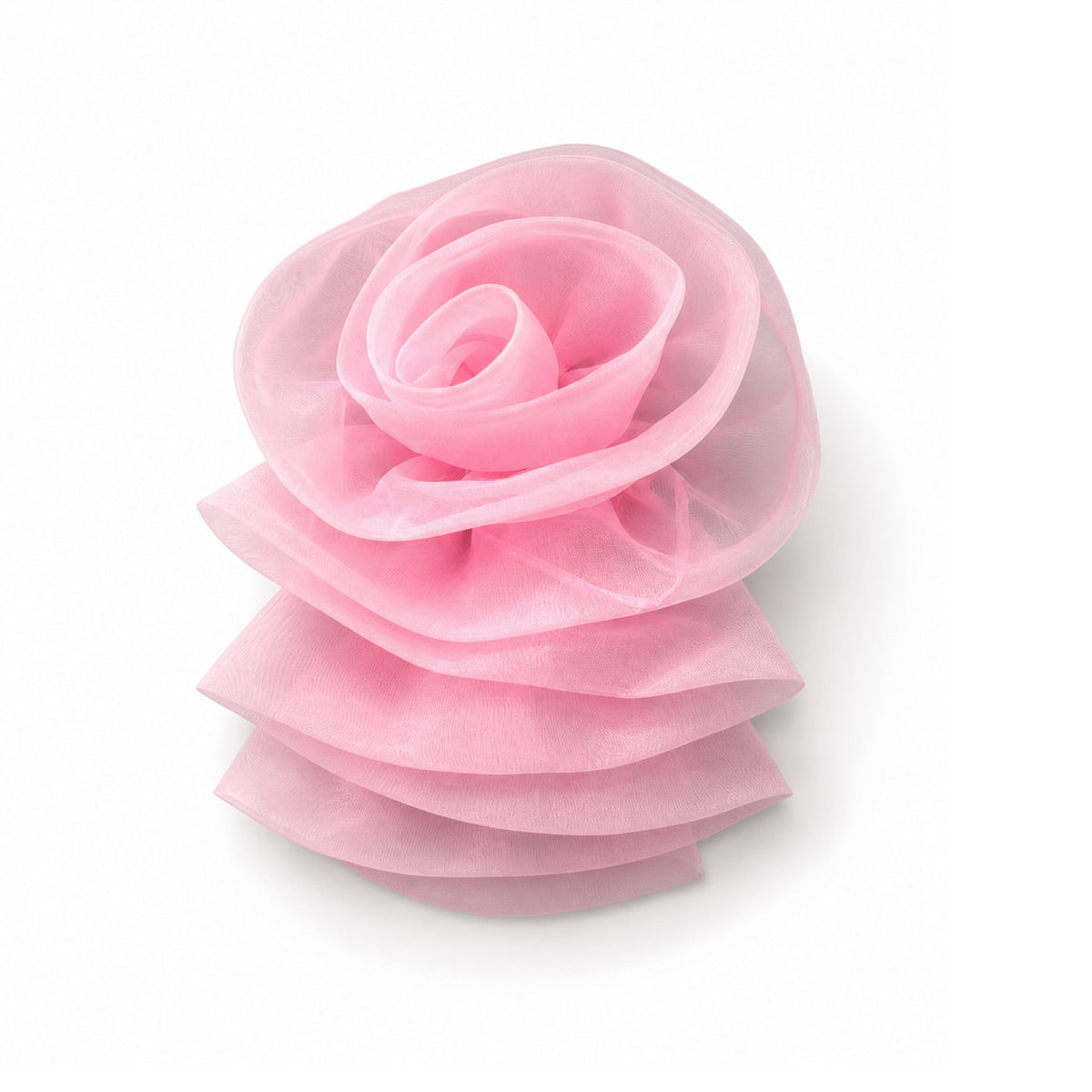 Textile Flower Translucent Flower Applique Three-Dimensional for Crafters