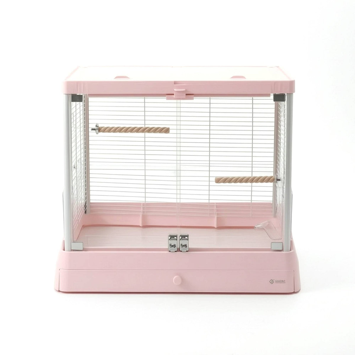 Glass Bird Cage Modern Bird Cage with Pull-out Tray Rectangular for Home Display, Indoor