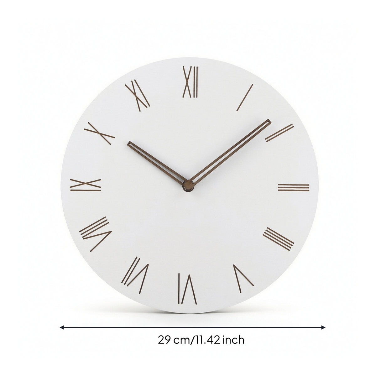 Wooden Wall Clock Non Ticking Roman Numeral Wall Clock Decorative for Office