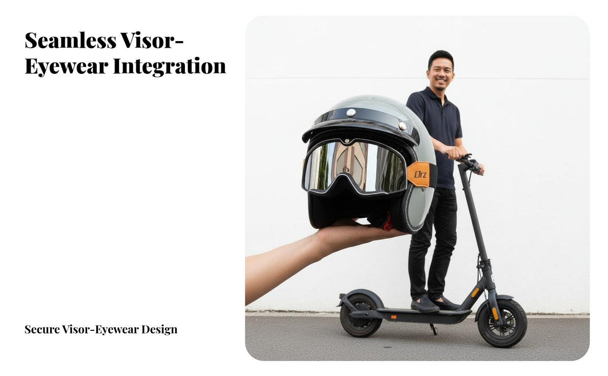 Retro Four-Season 3/4 Shell Impact Resistant for Riders, Couples, City Commuting