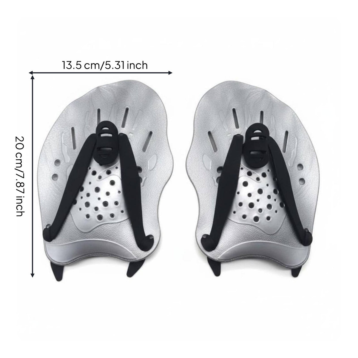 2 Pieces Swimming Hand Paddles Lightweight Swimming Stroke Training Paddles Low Impact for Adults