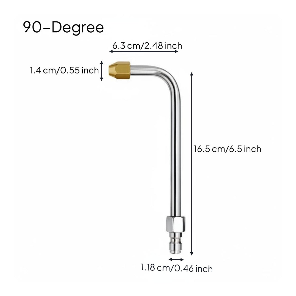 1/4 Inch Quick Connect Angled Pressure Washer Lance Easy Installation Curved Spray Nozzle Wand Stainless Steel Construction for Car Washing