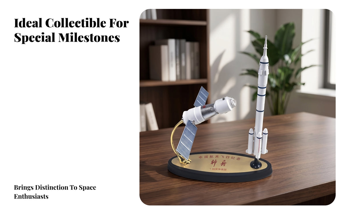 Desktop Two-partPiece Aerospace Collectible Spacecraft Display Ornament Aerospace Desk Ornament for Shelf